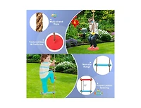 Slickblue Boys 4-in-1 660 lbs Heavy Duty Swing Set Aged 3-9 Years Old-Yellow