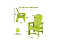 Patio Kids' Adirondack Chair with Ergonomic Backrest
