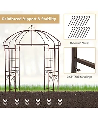 Slickblue 8.4 x 7 Feet Wide Birdcage Shape Garden Arbor