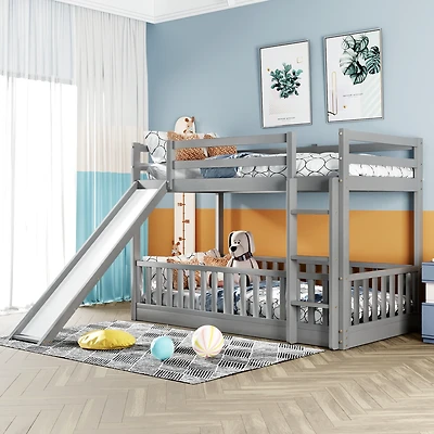 Streamdale Twin Over Twin Bunk Bed With Slide And Ladder