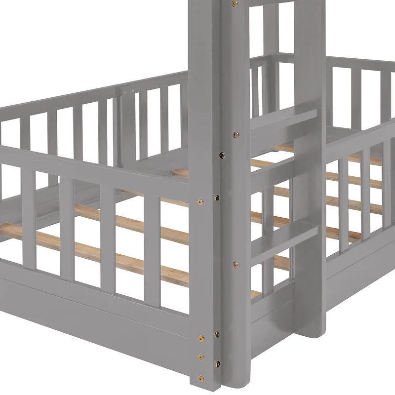 Streamdale Twin Over Twin Bunk Bed With Slide And Ladder