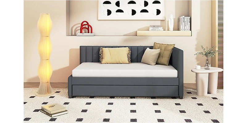 Streamdale Twin Upholstered Daybed with Trundle
