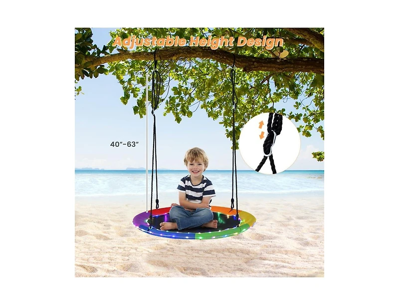 Slickblue Toddler 40 Inches Saucer Tree Swing Adults