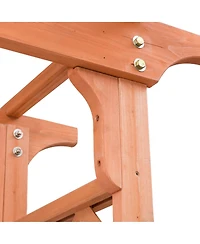 Slickblue 7 Feet Garden Wooden High Arbor Arch Plant Pergola