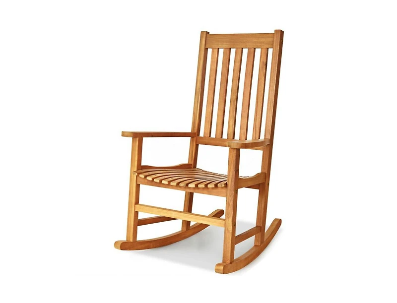 Slickblue Indoor Outdoor Wooden High Back Rocking Chair