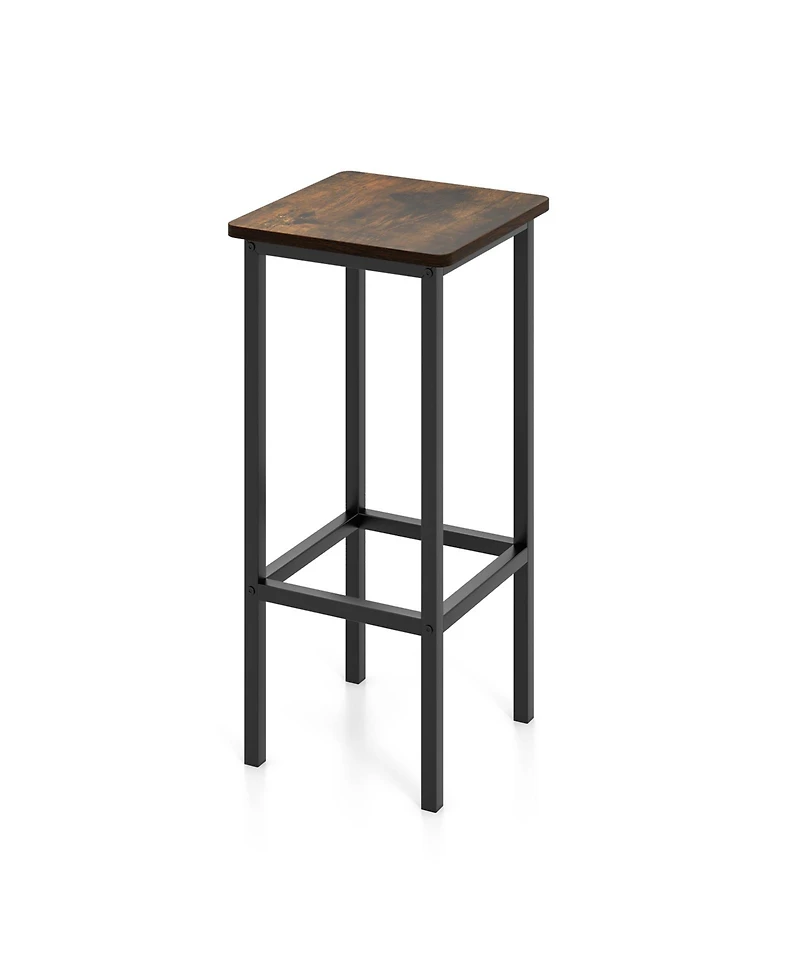 Slickblue Set of 4 Bar Stool 26" Chair with Metal Legs and Footrest