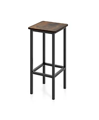 Slickblue Set of 4 Bar Stool 26" Chair with Metal Legs and Footrest