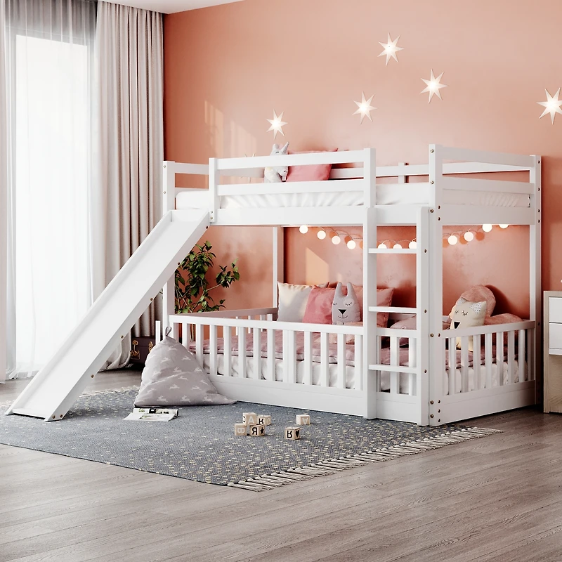 Streamdale Twin Over Bunk Bed With Slide And Ladder