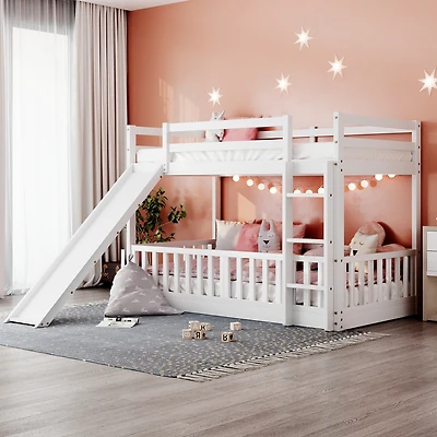 Streamdale Twin Over Bunk Bed With Slide And Ladder