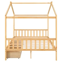 Streamdale Platform Bed with Drawers, Headboard, and Roof Design