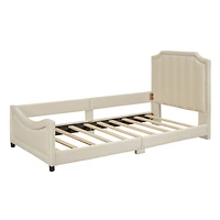 Streamdale Gray Striped Upholstered Twin Daybed