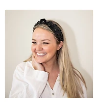 Stone Quartz Traditional Knot Headband - Black