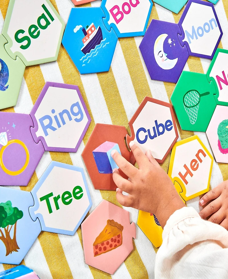 Eeboo Hexagon Puzzle Pairs - Simple Words