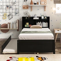 Streamdale Twin Bed With Trundle, Bookcase