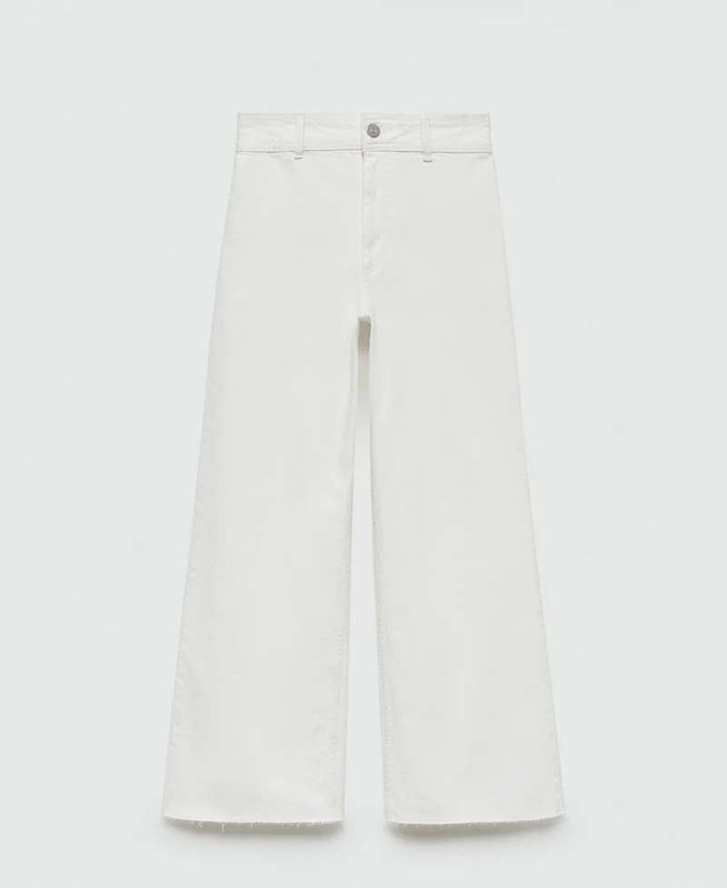 Mango Women's High-Waist Wide Leg Jeans