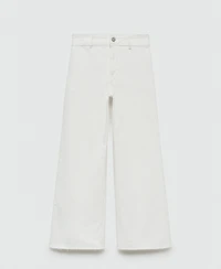 Mango Women's High-Waist Wide Leg Jeans