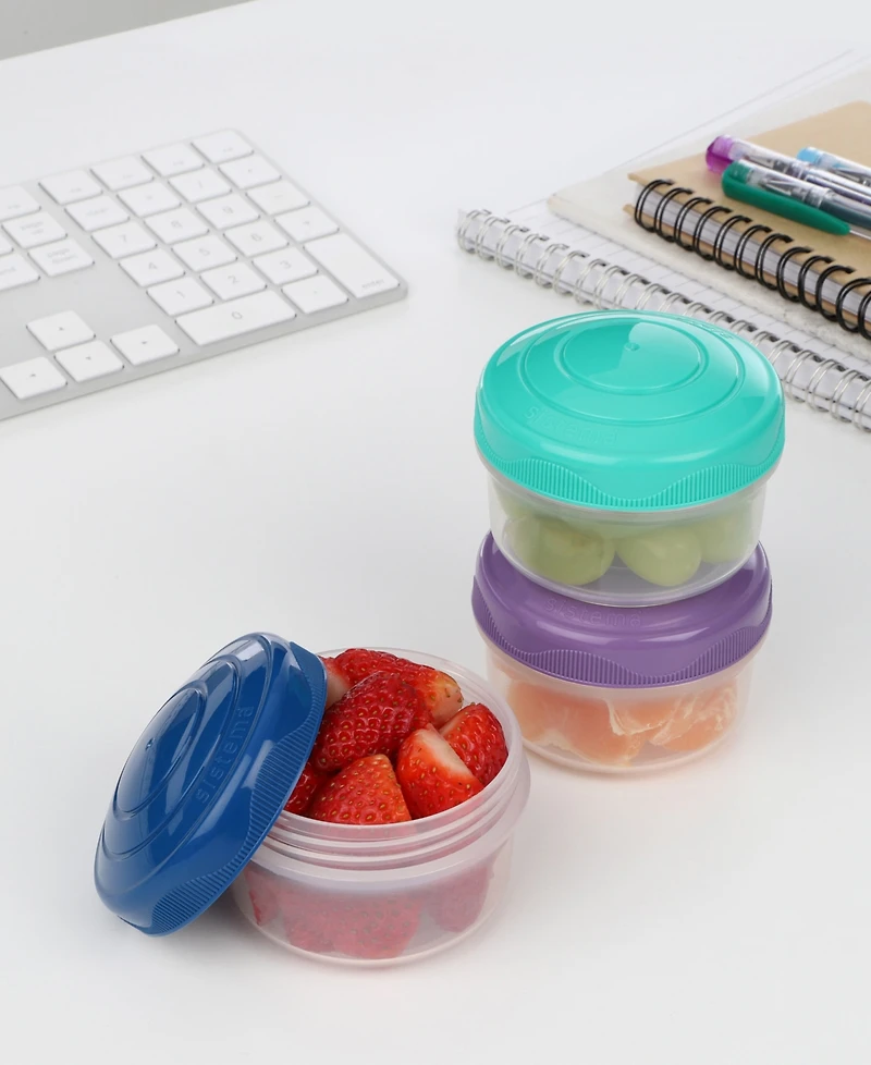 Sistema 3-Pack To Go Mini Bites Food Storage Containers