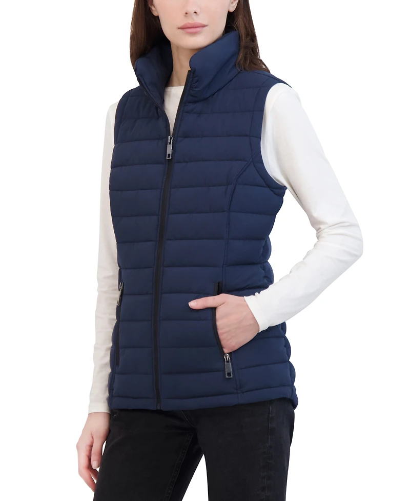 Nautica Women's Stand-Collar Zip-Front Puffer Vest