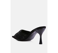 imprint heat set diamante slip on sandals