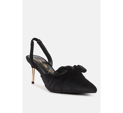 mayfair velvet high heel mule sandals