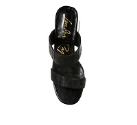 giblet metallic slip on block heels