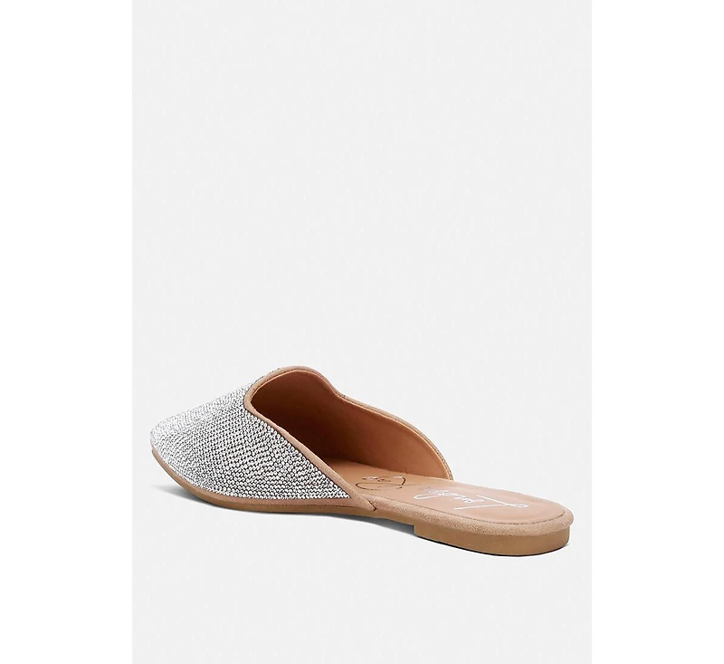 rayen rhinestones embellished mules