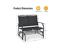 Slickblue Iron Patio Rocking Chair for Outdoor Backyard and Lawn