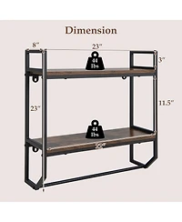 Over the Toilet Shelf Wall Mounted with Metal Frame for Bathroom