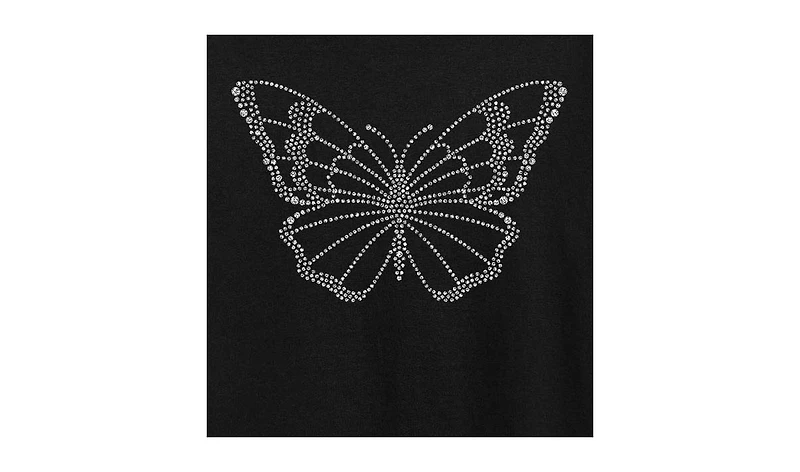 Hybrid Apparel Butterfly Sparkle Plus Graphic T-Shirt