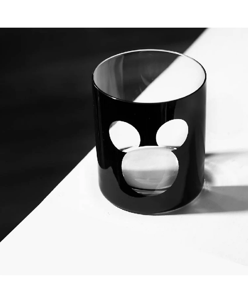 JoyJolt Disney Luxury Mickey Mouse 12 oz. Crystal Double Old Fashion Glasses, Set of 2