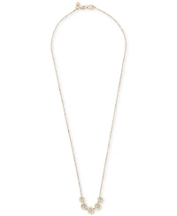 Diamond Bezel Five Stone Adjustable 18" Collar Necklace (1/2 ct. t.w.) Sterling Silver or 14k Gold-Plated