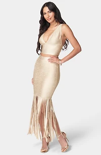 Bebe Women's 2Piece Maxi Bandage X-Back Set