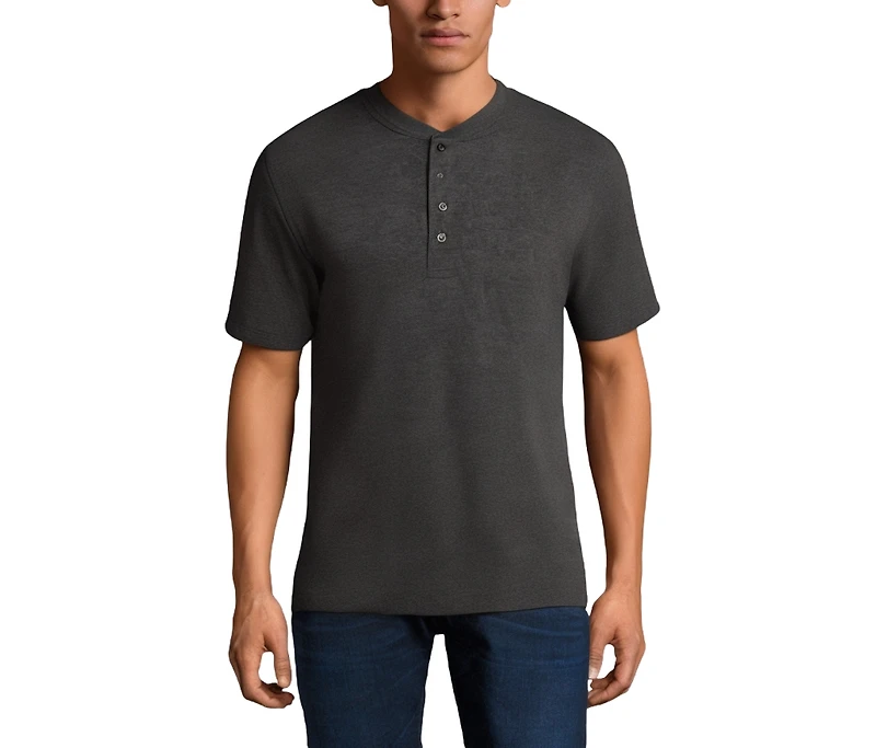 KingSize Big & Tall Shrink-Less Lightweight Henley T-Shirt