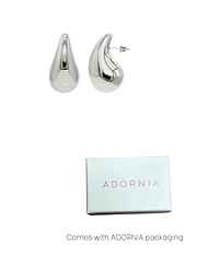 Adornia Silver Tarnish Resistant Teardrop Sculptural Stud Earrings