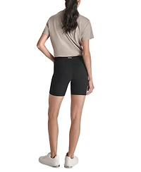Dkny Women's Studded Logo Bike Shorts