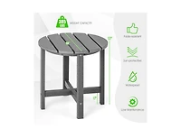 Slickblue 18 Inch Round Weather-Resistant Adirondack Side Table