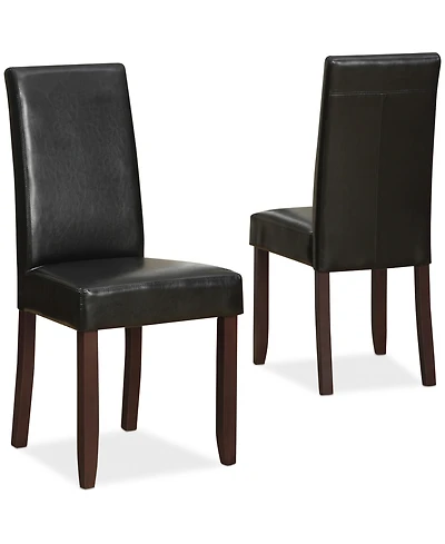 Avery Faux Leather Parson Chairs, Quick Ship (Set of 2)