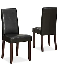 Avery Faux Leather Parson Chairs, Quick Ship (Set of 2)