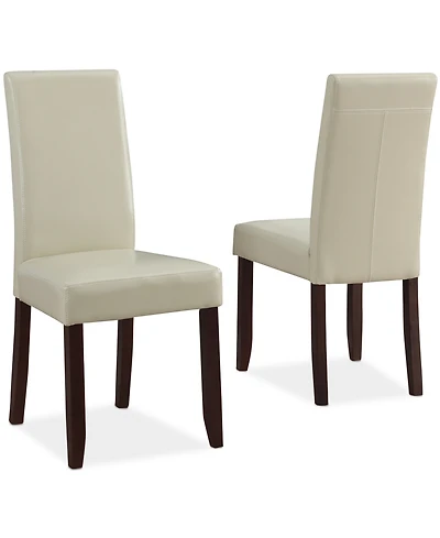Avery Faux Leather Parson Chairs, Quick Ship (Set of 2)