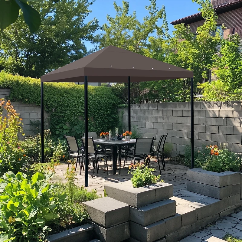 Yescom 117"x117" Gazebo Top Replacement for Smaller 10x10Ft 1-Tier Outdoor Patio Canopy Cover Party Yard Garden Coffee