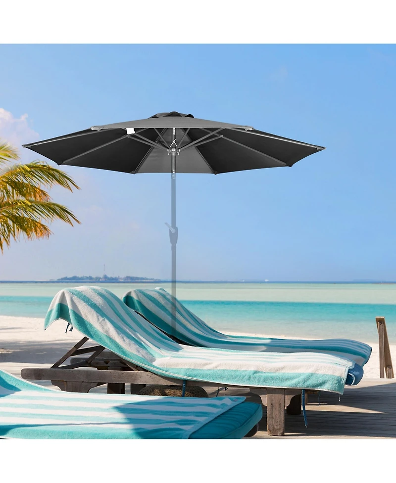 8 Ft Patio Umbrella Replacement Canopy Market Table Top Outdoor Beach Poolside
