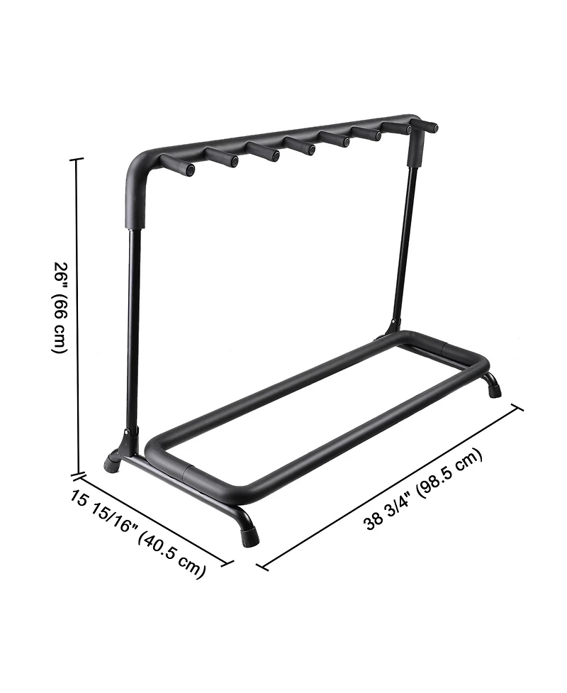 Yescom 7 Seven Holder Multi Guitar Folding Stand Band Stage Bass Acoustic Guitar Display Rack