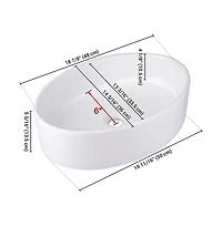 Aquaterior Oval Porcelain Ceramic Bathroom Vessel Sink Basin with Chrome Drain