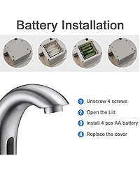 Aquaterior Touchless Faucet Automatic Sensor Cold Hot Water Hands Free Bathroom