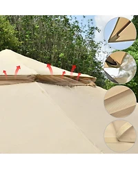 Yescom 11x11ft Pop-Up Gazebo Tent with Mesh Sidewall Canopy Shelter Outdoor Home Patio