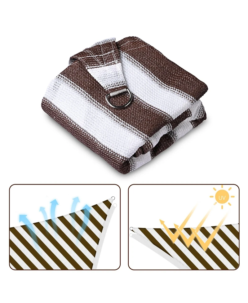 3 Ft 97% Uv Block Hdpe Triangle Sun Shade Sail Canopy Outdoor Patio Poolside
