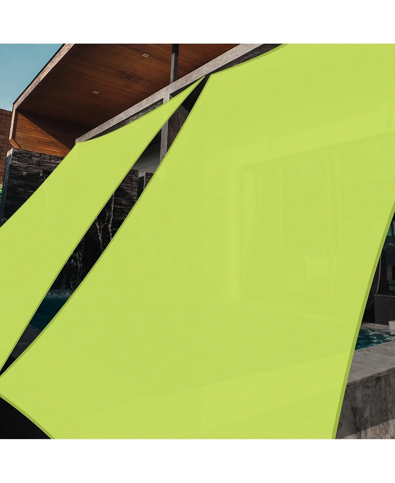 2 Pack 12x12 Ft 97% Uv Block Square Sun Shade Sail Hdpe Canopy Patio Garden Yard