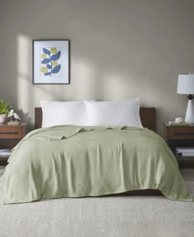 Madison Park Freshspun Basketweave Cotton Blankets