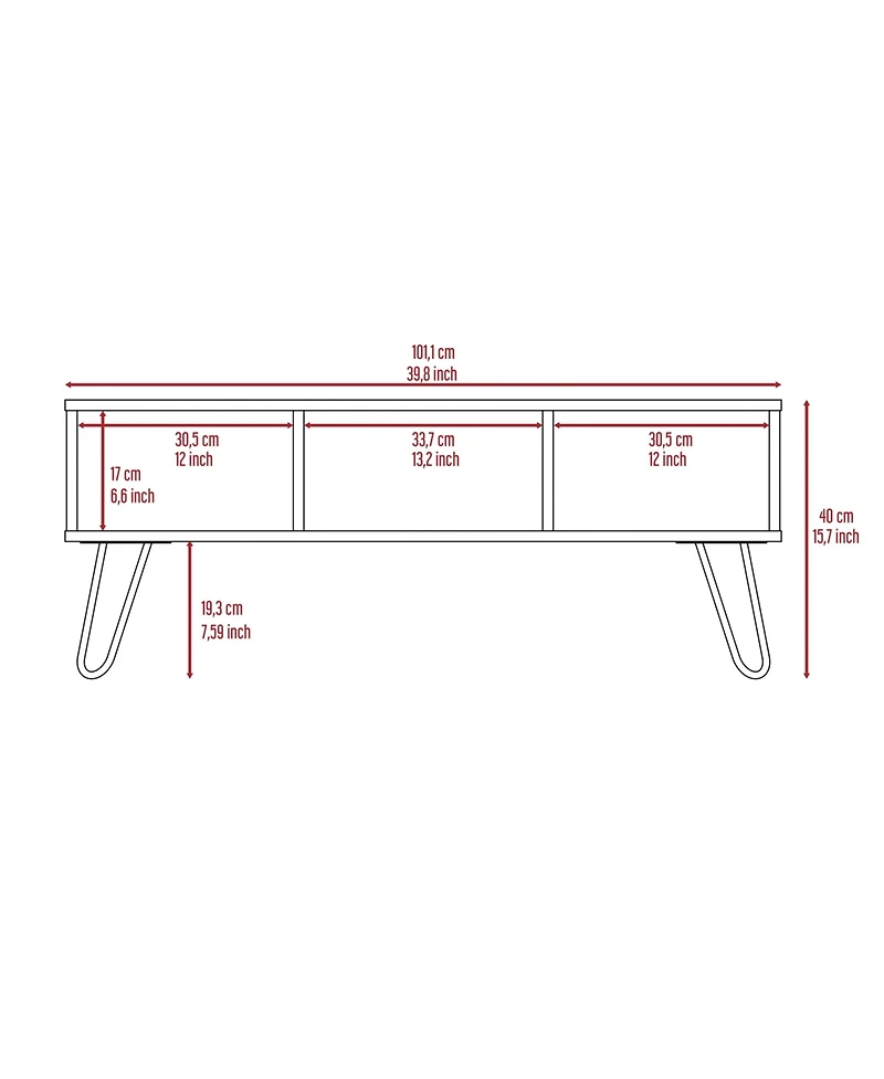 Fm Furniture Minnesota Charcoal Coffee Table