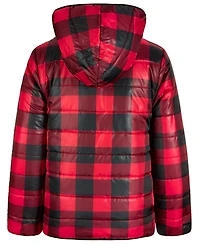 Epic Threads Little & Big Boys Buffalo Plaid Reversible Hooded Puffer Jacket, Created for Macy's